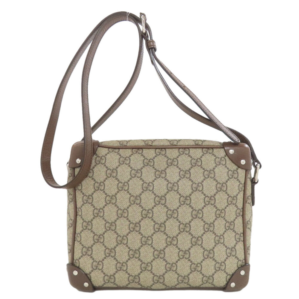 Gucci Soft bag beige Supreme Trunk leather shoulder brown GG Tan Brown